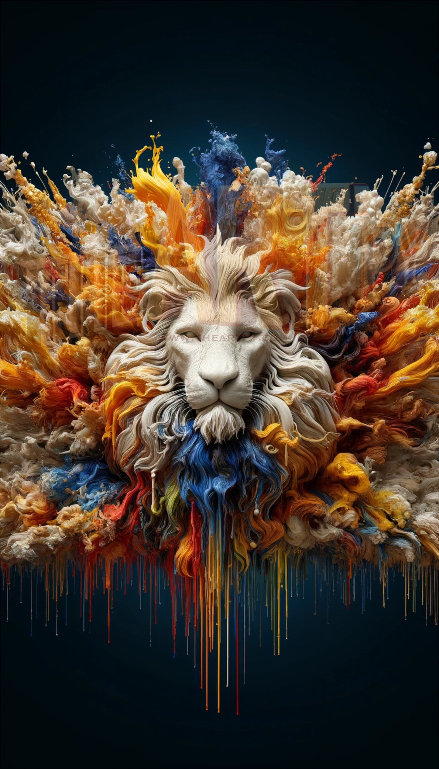 Courage Unleashed – Abstract Lion Digital Art